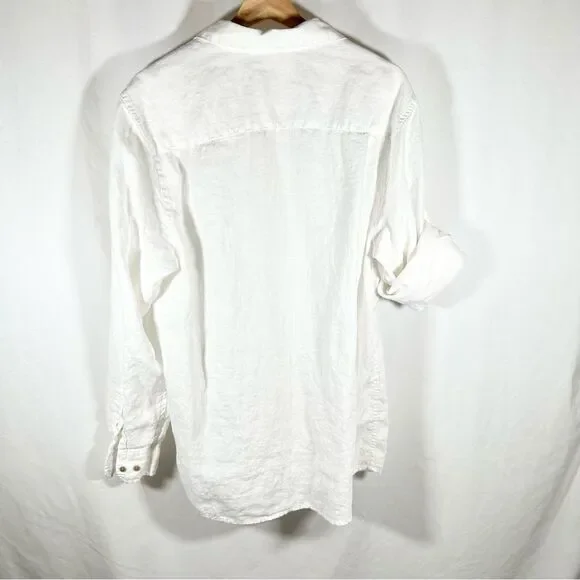 Ocean & Coast White Linen Button Down - Picture 10 of 14